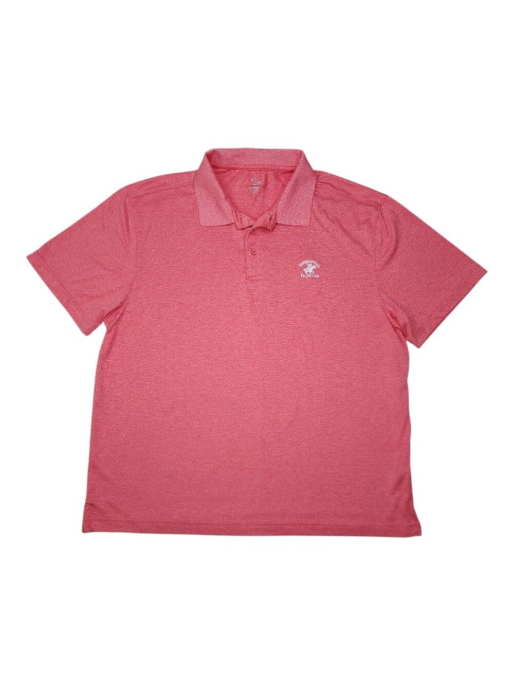 Beverly Hills Polo Club Mens L Short Sleeve Polo Shirt Lightweight Breathable